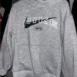 Nike Heather Gray Logo Hoodie